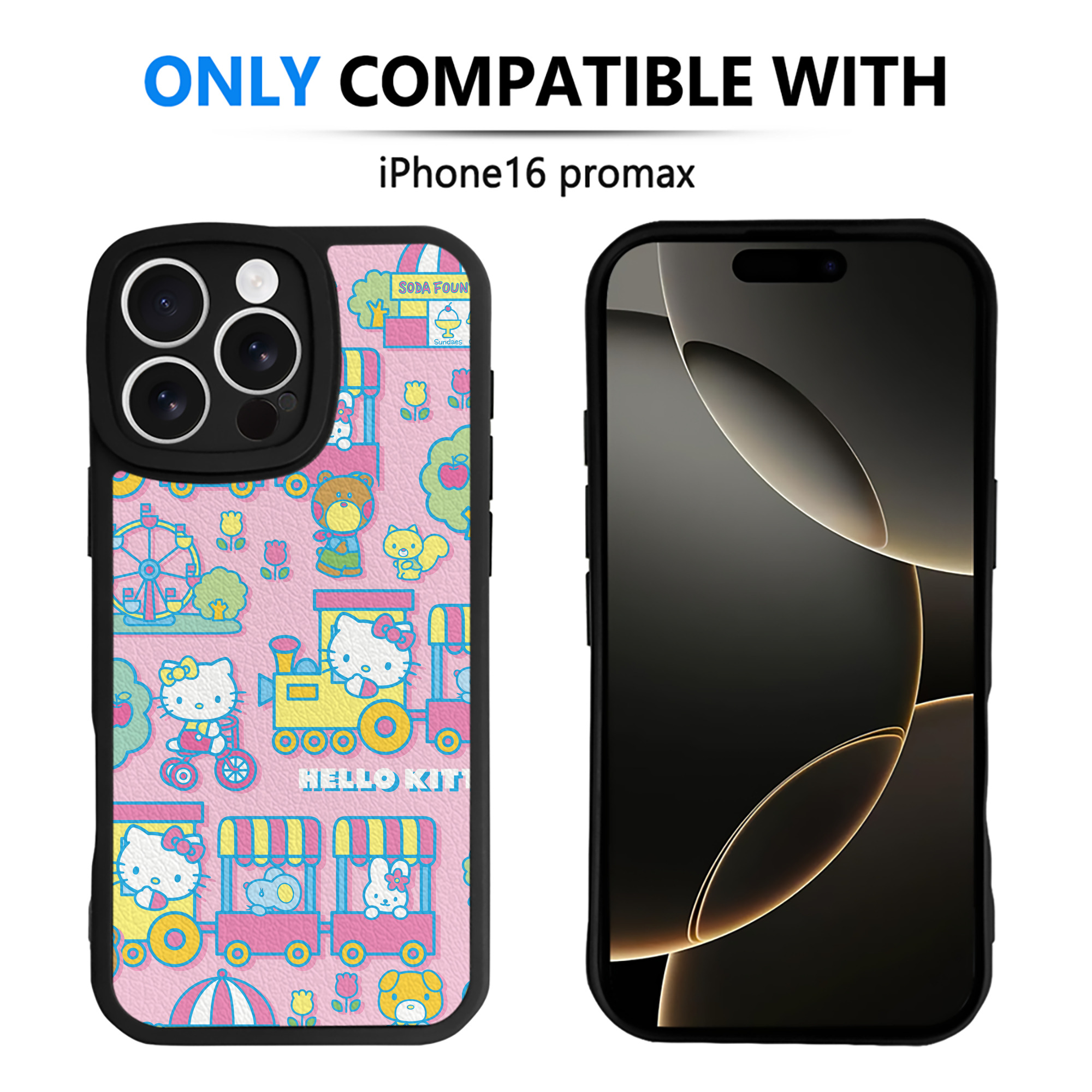 （画像用） Hello Kitty ハローキティ 【iPhone 16シリーズ対応】シリコンスマホケース（レザー調） 材質：シリコン